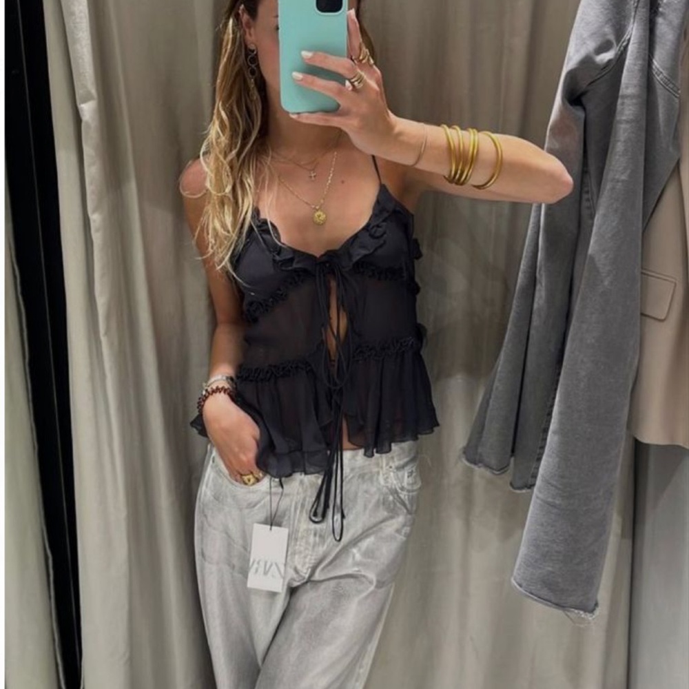 Zara Black Sheer Tank